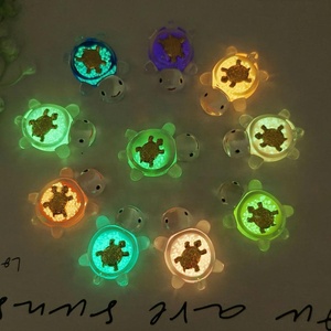 Luminous Colored Turtle Flat Back <b>Charms</b> Diy <b>Phone</b> <b>Case</b> <b>Charms</b> Kawaii AquariumTerrarium Micro Landscape Decor Glow Dark Turtle - Product Image 2