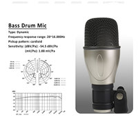 Ensemble de microphones pour batterie GAM-DK19 adapté à l'enregistrement d'effets pour les performances en plein air et l'enregistrement en intérieur