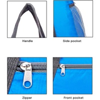 Sac de voyage pliable en polyester léger et imperméable, style décontracté, avec fermeture éclair, idéal pour le sport et la gym, grande capacité