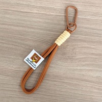 Sleutelhangerkoord van metallic polyester, handgeweven, modieus gevlochten telefoonbandje met mesh-design voor tassen, broeken en accessoires