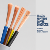 Câble flexible résistant aux intempéries pour extérieur, chaîne de câbles YanZhong TRVV, DIN VDE0295 Classe 6, résistant à la flexion
