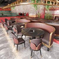 Meubles de restaurant de style industriel en métal et en cuir JXT Meubles de café d'hôtel