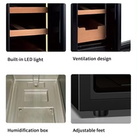 Vanace Cave à cigares électrique 23L Température et humidité réglable Cave à cigares en bois de cèdre espagnol