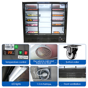 Công suất lớn siêu thị lạnh thẳng đứng Máy làm lạnh 3 cửa kính mở <span class=keywords><strong>Showcase</strong></span> <span class=keywords><strong>Cooler</strong></span> cho đồ uống hiển thị - Product Image 3