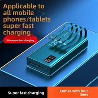Batterie externe compacte portable en ABS certifiée 3C, 120W, charge bidirectionnelle ultra-rapide, 20 000 mAh, options de personnalisation en gros
