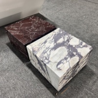 Meubles de salon de luxe modernes : Table basse en marbre Duas Cores, tables d'appoint, tables de finition, socles et piédestaux en pierre