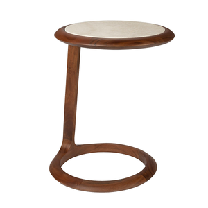 Mesa Auxiliar de Madera Maciza Premium Hecha a Mano, Mueble Decorativo de Madera Natural Elegante para Dormitorio o Sala de Estar - Product Image 4