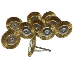 Hot Selling OEM Mini 25mm Brass <strong>Wire</strong> <strong>Brush</strong> Industrial/DIY Cleaning Tool Zinc-plated/304 Stainless Steel Handle for <strong>Rotary</strong> Tools - Product Image 2