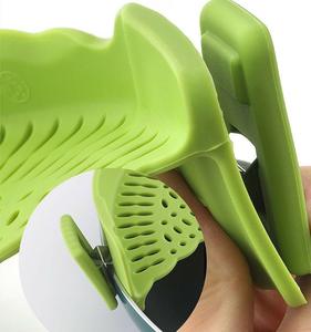 सब्जियों को पीने के लिए सिलिकॉन क्लिप-ऑन पॉट स्ट्रॉनर कोलैंडर का कॉलैंडर सुरक्षित - Product Image 5