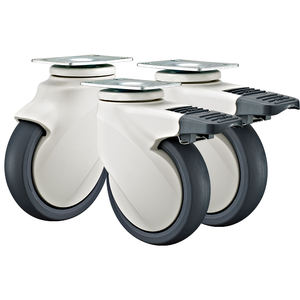 3''4''5''Top Platte mit Total Locking Wheels Krankenhaus transport wagen Rollen Medical TPR <span class=keywords><strong>Caster</strong></span> Wheels mit Abdeckung - Product Image 5