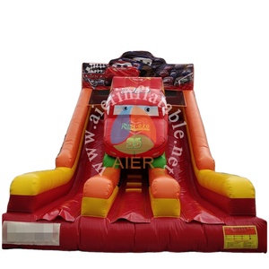 Toboggan gonflable à thème automobile, château gonflable commercial de qualité supérieure avec toboggan pour enfants, idéal pour les fêtes, la <span class=keywords><strong>location</strong></span> et les aires de jeux extérieures - Product Image 1