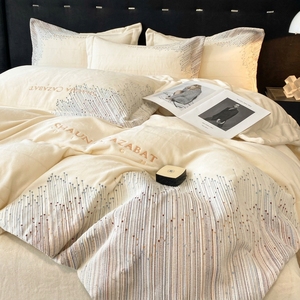 Parure de lit bébé en velours polaire bleu corail, ensemble de quatre pièces avec drap-housse, douce, épaisse et chaude pour la maison et la chambre - Product Image 3