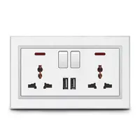 Socket Usb Socket Double Universal Wall Socket With USB Ports 5v 2.1A Double Usb Wall Outlet 5.01 Reviews2 Buyers