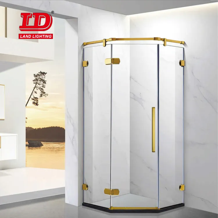 Shower Glass Door Small Tempered Glass Shower Pivot Door For Bathroom