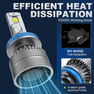 12V Car <strong>LED</strong> Headlight <strong>Bulbs</strong> 6500K Warm White 9005 H7 H19006 H11 <strong>High</strong>/Low Beam Integrated Plug Play 35W 5500 <strong>Lumens</strong> New - Product Image 5