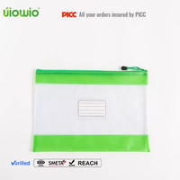 Sacs à fermeture éclair en maille PVC portables personnalisés UIOWIO, sacs organisateurs en maille PVC transparente B5 B4 A3 A4 A5 A6