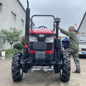 Máquinas agrícolas mini trator de 4 rodas mini trator de orugas cortador de cerca viva montado em trator para fazenda