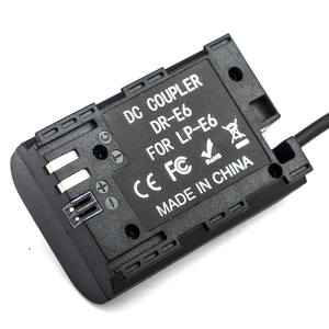 Batterie factice femelle LP-E6 DR E6 5521 avec coupleur CC pour Canon EOS 5D2 5D3 <span class=keywords><strong>5D4</strong></span> 6D <span class=keywords><strong>6D2</strong></span> 60D 7D 7D2 70D 80D 90D 5DSR R R5 R6 - Product Image 6