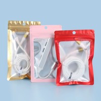 100 Sachets Holographiques Refermables en PE Mylar, Anti-Humidité, à Fond Plat, avec Fermeture Éclair et Fenêtre Transparente pour Perruques, Rouge à Lèvres, Aliments, Électronique