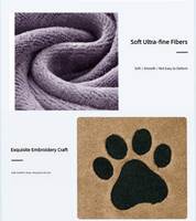 Tapis de bain populaire pour animaux de compagnie, séchage rapide, absorbant, extra-large, en microfibre épaisse, motif patte de dessin animé, pour chats et chiens, salle de bain