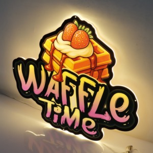 Boîte à lumière LED ultra-mince OEM, panneau d'affichage lumineux personnalisé, enseigne murale pour magasin de détail, restaurant, café - Product Image 2