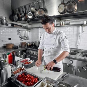 Полка из нержавеющей стали, коммерческие полки, настенные металлические стеллажи с фартуком и <span class=keywords><strong>2</strong></span> кронштейнами - Product Image 3