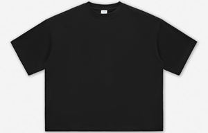 Camiseta Hip Hop de Manga Corta, Hombros Caídos, Oversize, 100% Algodón de Alto Gramaje, Corte Holgado, Lisa para Impresión Digital - Product Image 3