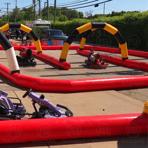 Inflatable đi Kart đua theo dõi di động trò chơi thể thao bội thu xe theo dõi không khí zorb bóng đua theo dõi trong nhà sân chơi ngoài trời trò chơi - Product Image 2