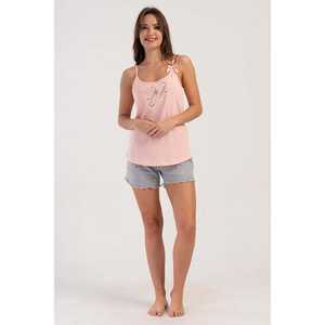 Ensemble d'été décontracté pour femme avec jupe ovale au-dessus du genou, col asymétrique avec nœud et cordon de serrage, taille XS minimum Commander 2 pièces - Product Image 4