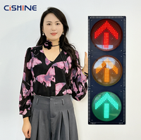 Feux de signalisation piétonnière LED Cishine 100mm/200mm/300mm rouge vert jaune 12-24VDC 220V avec minuteur de compte à rebours