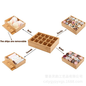 Boîte de rangement en bambou, plateau à fruits, couleur bois naturel, organisateur de bureau, taille personnalisable - Product Image 5