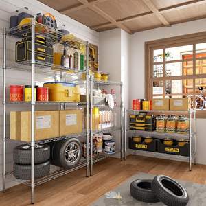 Système d'étagères commerciales en acier robuste à 5 niveaux Capacité de 2000lbs Rack de stockage d'entrepôt Supports de stockage de palettes <span class=keywords><strong>Racks</strong></span> - Product Image 4