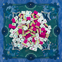 En stock : 160 tuiles de Mahjong américain avec tapis en néoprène à motif de feuilles tropicales, tuiles en acrylique gravées à 4 couches vertes, prêtes à être expédiées