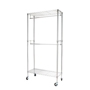 Porte-vêtements en fil métallique robuste pour suspendre les vêtements, étagère multifonctionnelle pour placard et buanderie, armoire autoportante - Product Image 1