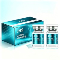 Étiquettes personnalisées en gros pour flacons en verre de 2 ml, 3 ml, 5 ml, 10 ml, étiquettes de peptides, boîte d'emballage, kit de boîte pliante pour peptides