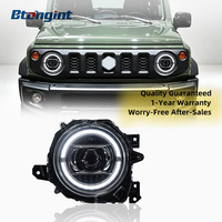 Ensemble de phares à LED de style G-Class modifiés pour Suzuki Jimny 18-25, avec feux de jour (DRL) et clignotants séquentiels.