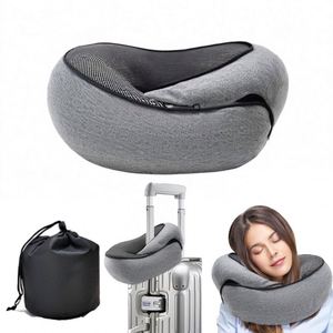 Coussin de voyage pour le cou en mousse à mémoire de forme avec housse en modal lavable Xdh7 pour avion - Product Image 1