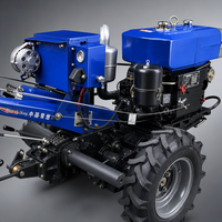 Traktor Dorong 18HP Dengan Rotary Tiller, Mesin Pengolah Tanah Roda Dua untuk Budidaya dan Pengolahan Tanah Pertanian