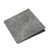 Carrelage de sol en céramique émaillée antidérapant 40x40cm aspect marbre gris pour cuisine