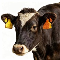 Etiqueta de Oreja RFID para Animales AE24U U9, Lector de Largo Alcance 2.8m UHF, Microchip RFID para Ganado, para Rastreo e Identificación Única de Animales