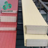 Panneau composite en mousse PU de 16mm Panneau sandwich en métal pour mur extérieur