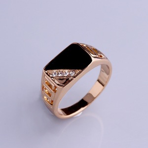 Dripping Oil Man Masculino Jóias Moda Square Alloy Ring para homens - Product Image 4