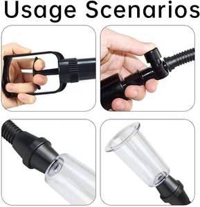 Mainan seks pompa vagina dengan 5 cangkir, dot Manual dan pengisap klitoris meningkatkan permainan dewasa Stimulator klitoris untuk wanita - Product Image 5