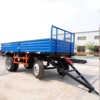 Petite remorque agricole à 4 roues, acier, capacité maximale de 30 tonnes, système de freinage à double ligne, mini-remorque pour tracteur agricole