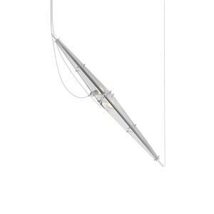 Lámpara Colgante Moderna de Diseño Minimalista con Tiras de Vidrio y Acero Inoxidable para Comedor - Product Image 1