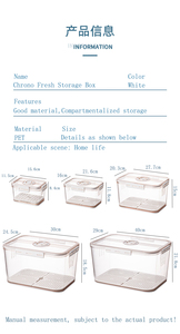KiMin PET Injection Kitchen Storage <strong>Containers</strong> with Drain Basket Food Storage <strong>Container</strong> Set with Lid Kitchen Organizer - Product Image 4