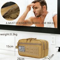 Sac de voyage tactique pour hommes de 4,5 L, sac de rangement multifonctionnel pour articles de toilette, trousse de rasage, sac de rangement pour cosmétiques, sac de toilette portable pour l'extérieur B0021