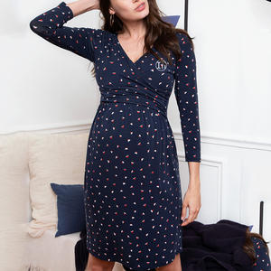 Vestido abierto frontal Floral de verano, <span class=keywords><strong>ropa</strong></span> de embarazo para amamantar, vestido Midi de manga larga para <span class=keywords><strong>lactancia</strong></span> <span class=keywords><strong>posparto</strong></span>, <span class=keywords><strong>ropa</strong></span> de maternidad - Product Image 5