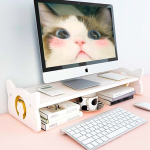 Monitor Stand Computer Riser <b>Desktop</b> <b>Shelf</b> 2 Tier Storage Base For Office Use - Product Image 1