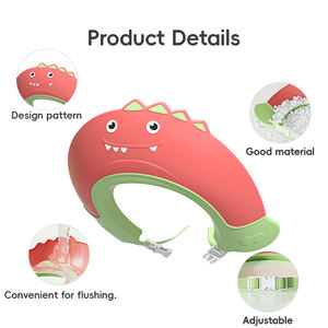 Chapeau <span class=keywords><strong>de</strong></span> douche en silicone souple pour les tout-petits, mignon visière <span class=keywords><strong>de</strong></span> <span class=keywords><strong>bain</strong></span> <span class=keywords><strong>de</strong></span> dinosaure avec pour les yeux. - Product Image 3